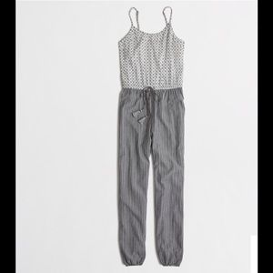 JCrew Mixed print romper